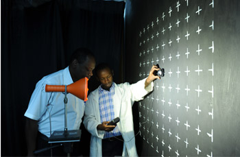 Initial quality screening of a lighting product at the University of Nairobi, Kenya © Andres Bifani/Lighting Africa